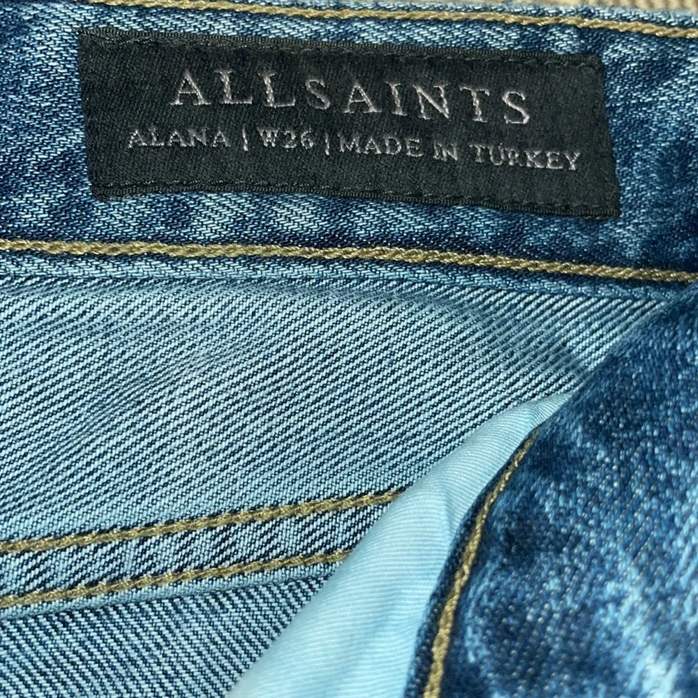 ALL SAINTS MID INDIGO BLUE JEANS. - Picture 4 of 10